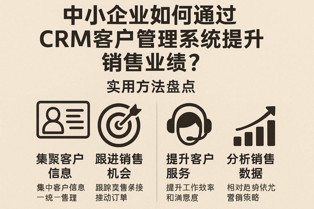 中小企业如何通过CRM客户管理系统提升销售业绩？实用方法盘点