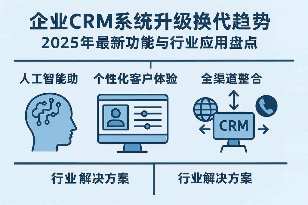 企业CRM系统升级换代趋势，2025年最新功能与行业应用盘点