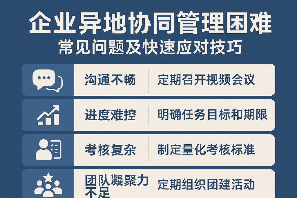 企业异地协同管理困难常见问题及快速应对技巧