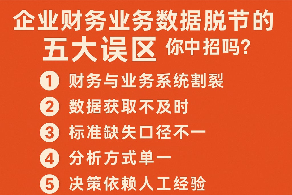 企业财务业务数据脱节的五大误区，你中招了吗？