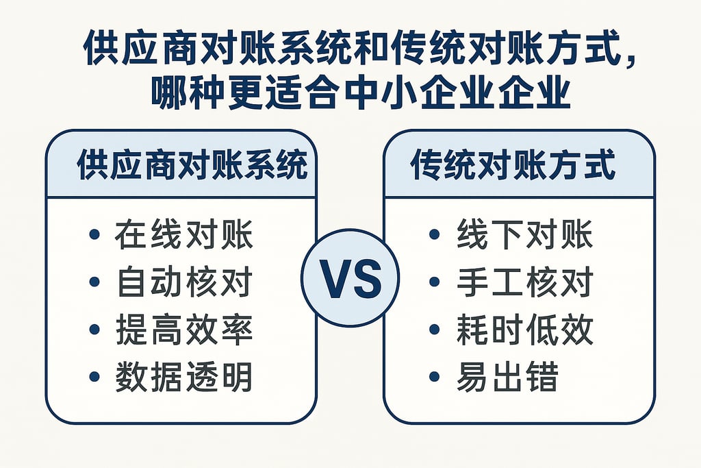 供应商对账系统和传统对账方式对比，哪种更适合中小企业