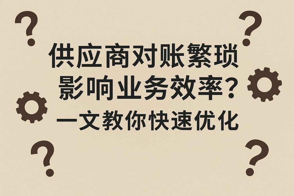 供应商对账繁琐影响业务效率？一文教你快速优化