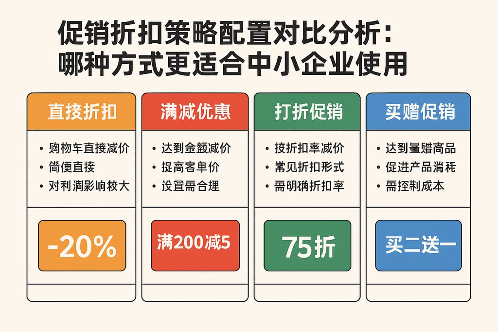促销折扣策略配置对比分析：哪种方式更适合中小企业使用