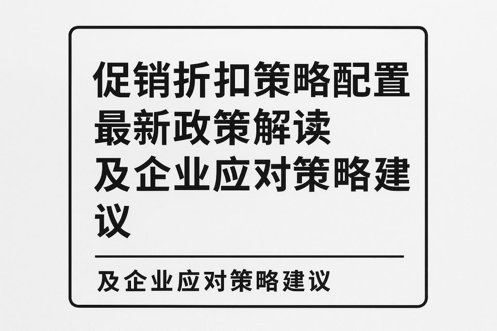 促销折扣策略配置最新政策解读及企业应对策略建议