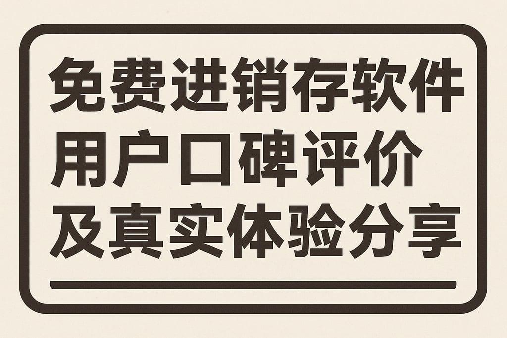 免费进销存软件用户口碑评价及真实体验分享
