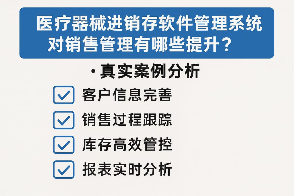医疗器械进销存软件管理系统对销售管理有哪些提升？真实案例分析