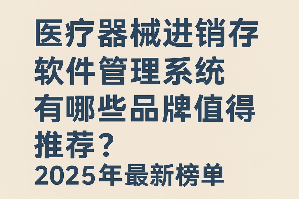 医疗器械进销存软件管理系统有哪些品牌值得推荐？2025年最新榜单