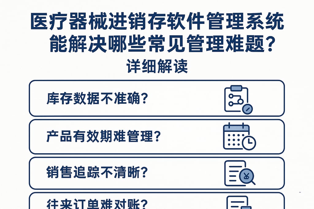 医疗器械进销存软件管理系统能解决哪些常见管理难题？详细解读