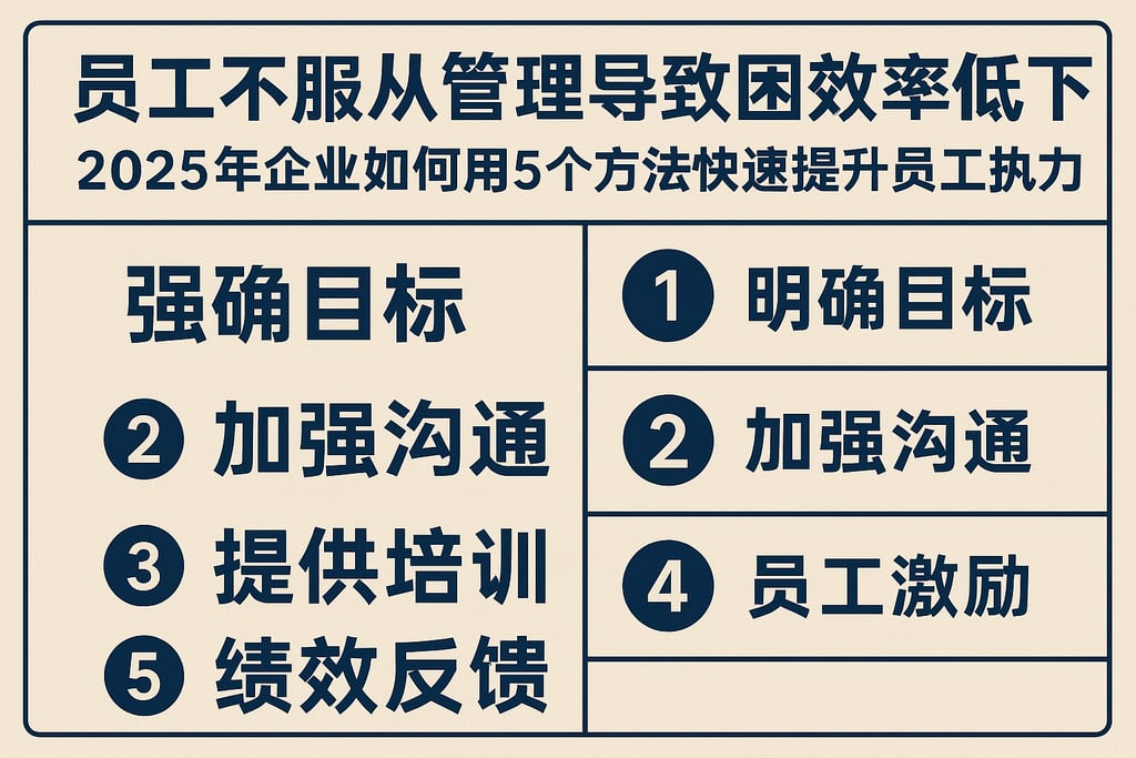 员工不服从管理导致团队效率低下？2025年企业如何用5个方法快速提升员工执行力