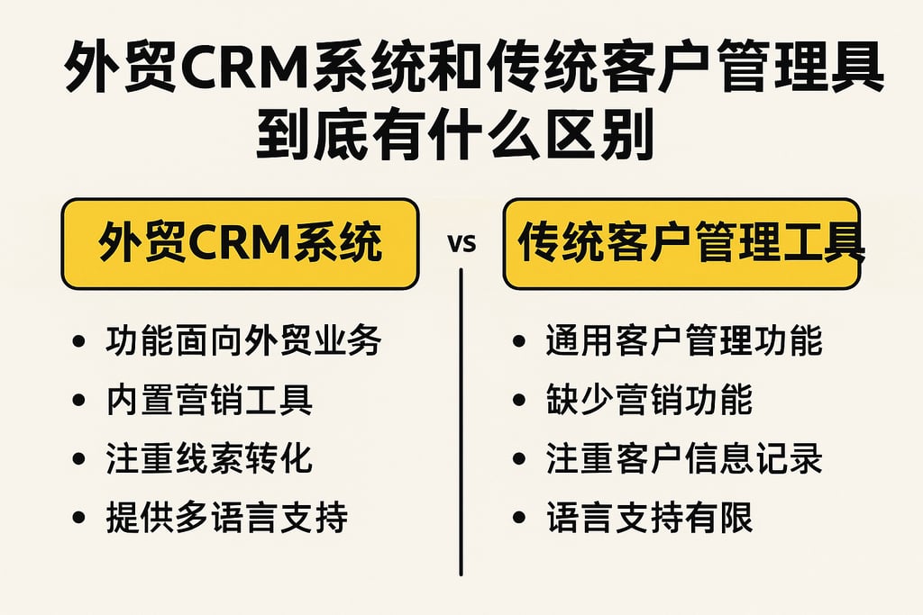 外贸CRM系统和传统客户管理工具到底有什么区别