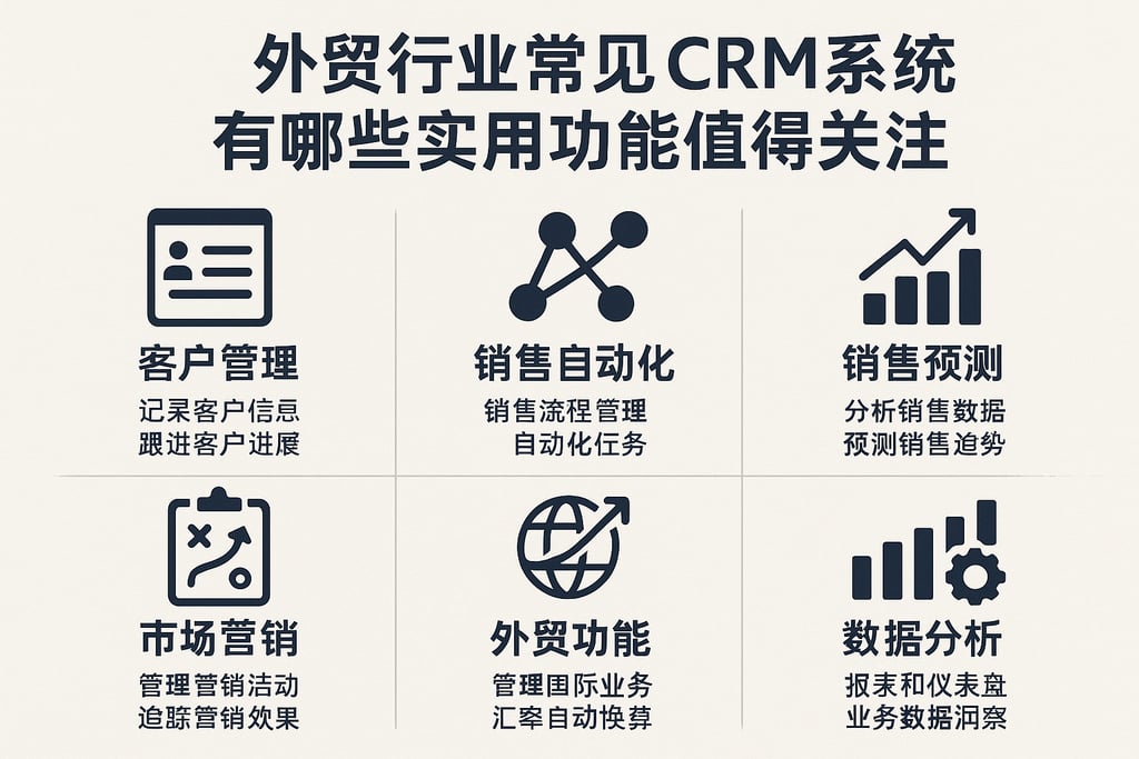 外贸行业常见CRM系统有哪些实用功能值得关注