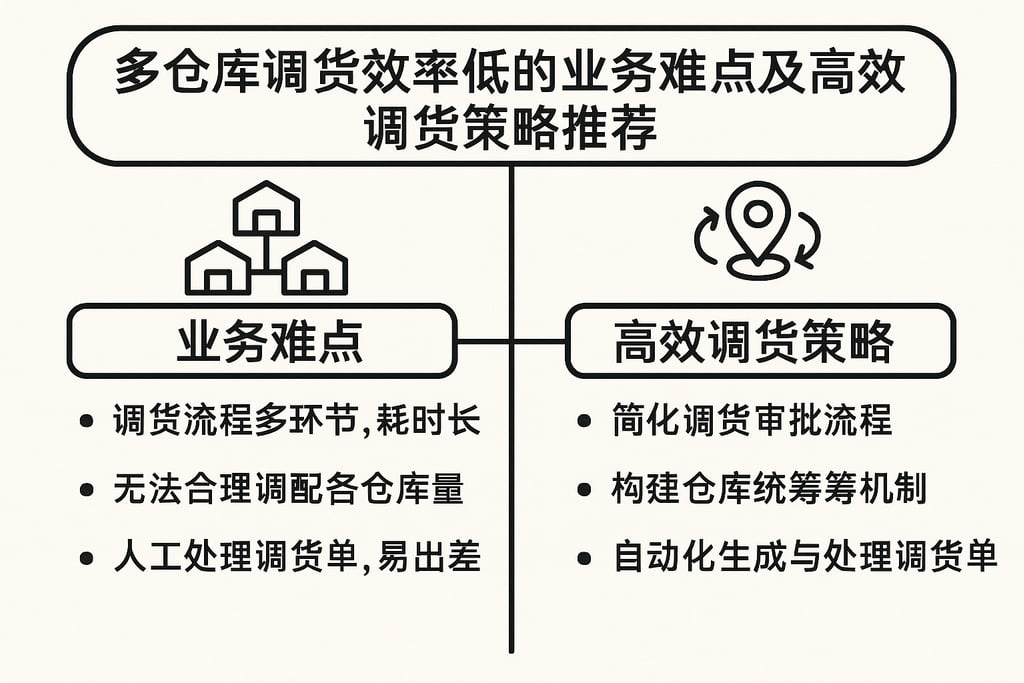 多仓库调货效率低的业务难点及高效调货策略推荐