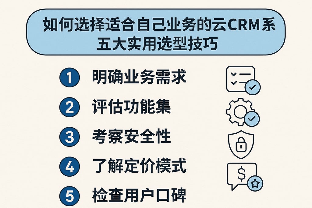 如何选择适合自己业务的云CRM系统？五大实用选型技巧
