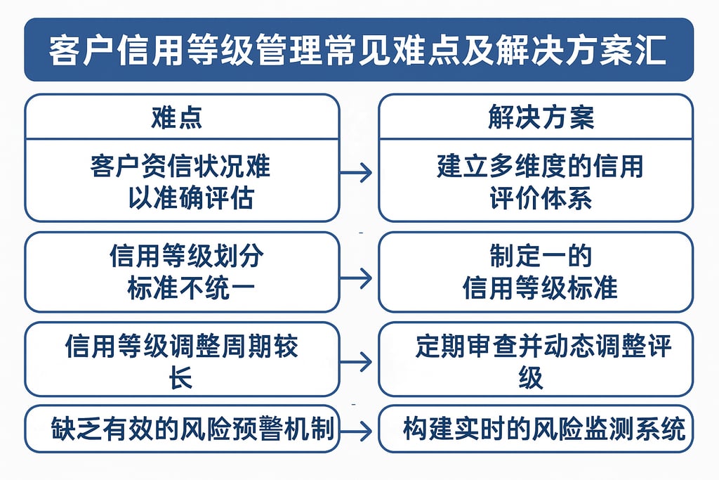 客户信用等级管理常见难点及解决方案汇总