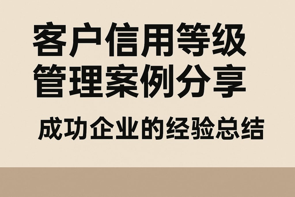 客户信用等级管理案例分享，成功企业的经验总结