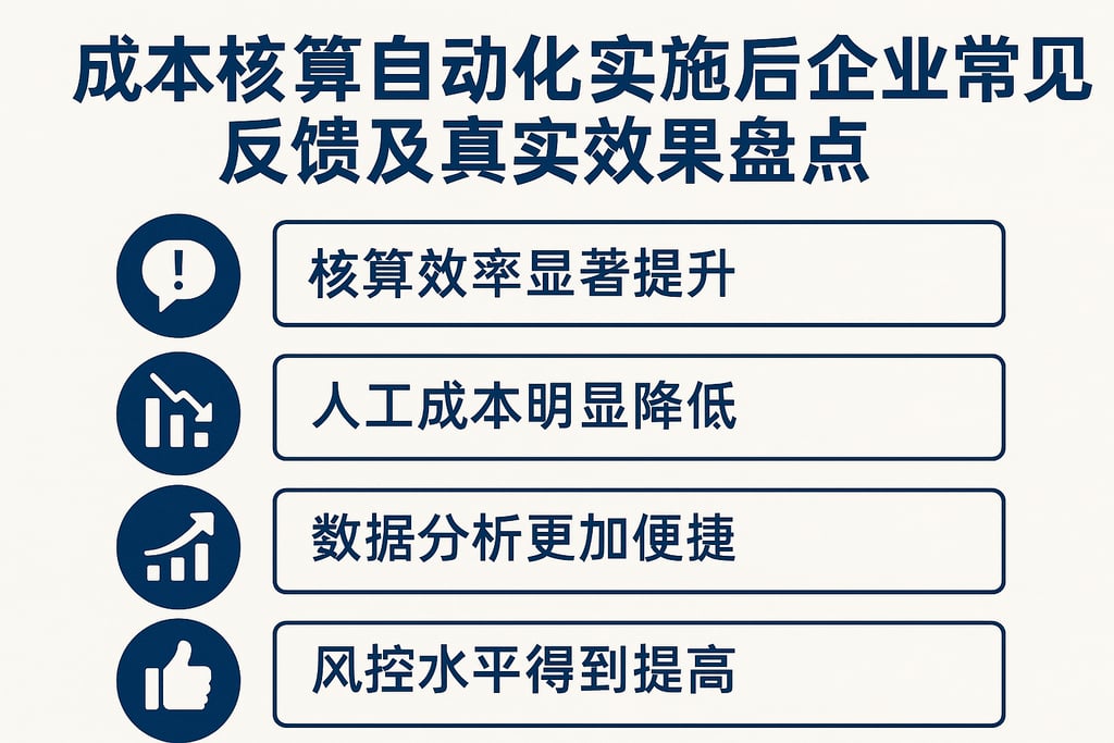 成本核算自动化实施后企业常见反馈及真实效果盘点