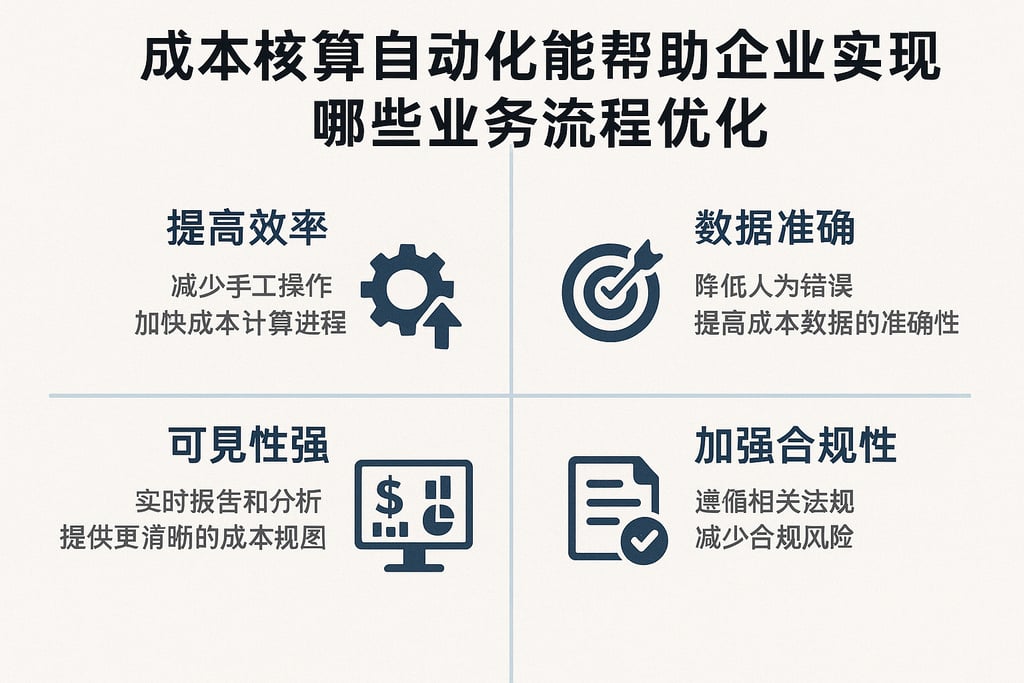 成本核算自动化能帮助企业实现哪些业务流程优化