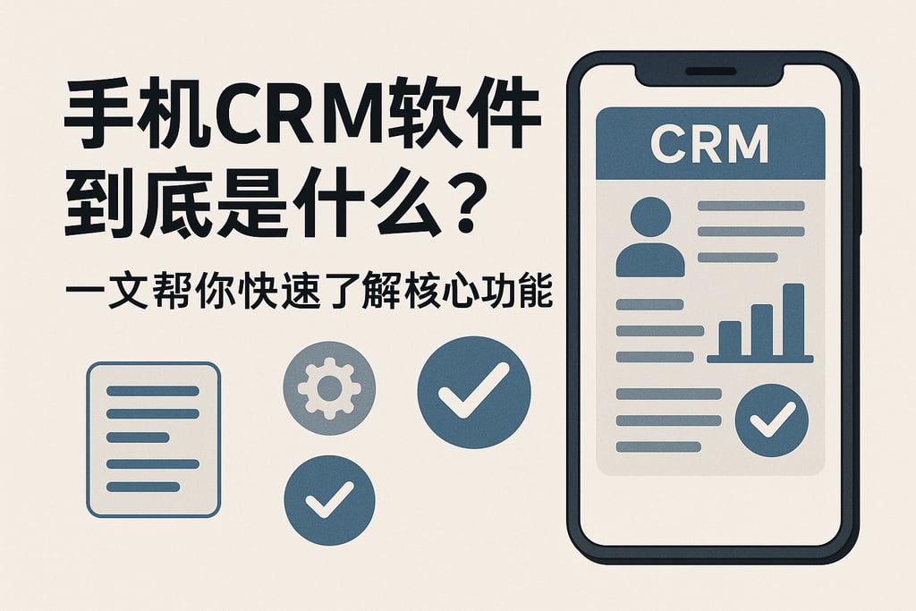 手机CRM软件到底是什么？一文帮你快速了解核心功能和优势