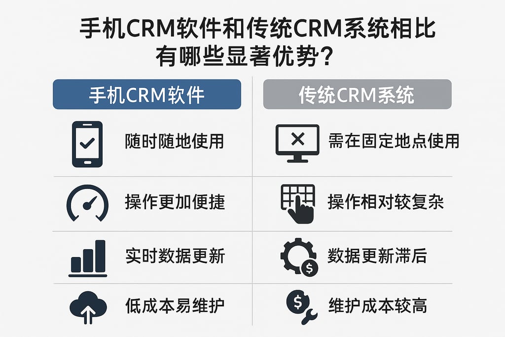 手机CRM软件和传统CRM系统相比有哪些显著优势？