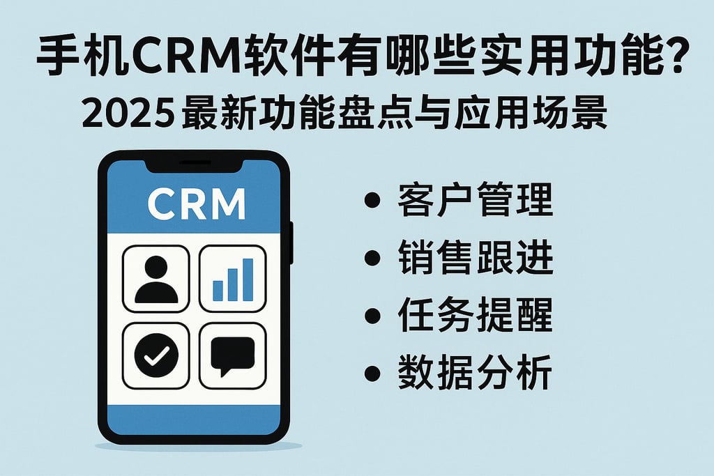 手机CRM软件有哪些实用功能？2025最新功能盘点与应用场景
