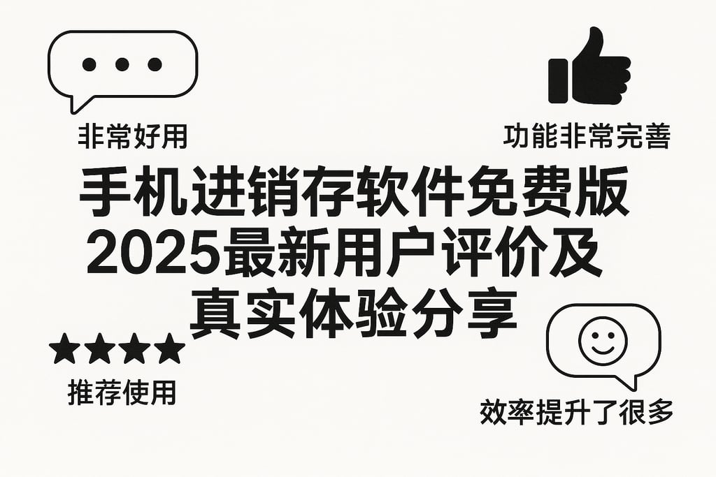 手机进销存软件免费版2025最新用户评价及真实体验分享