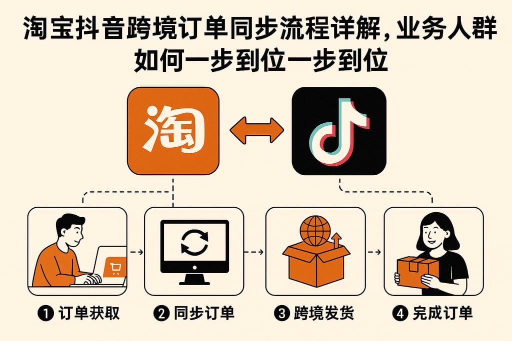 淘宝抖音跨境订单同步流程详解，业务人群如何一步到位