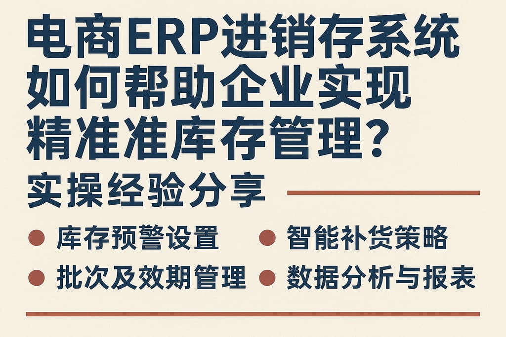 电商erp进销存系统如何帮助企业实现精准库存管理？实操经验分享