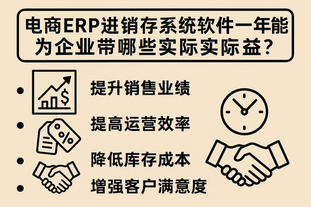 电商erp进销存系统软件一年能为企业带来哪些实际收益？