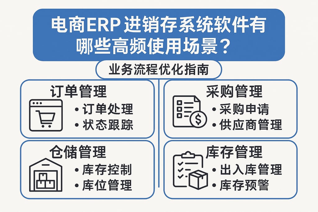 电商erp进销存系统软件有哪些高频使用场景？业务流程优化指南
