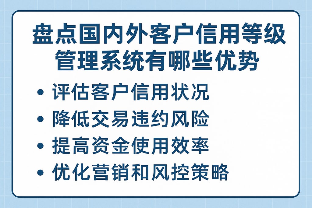 盘点国内外客户信用等级管理系统有哪些优势