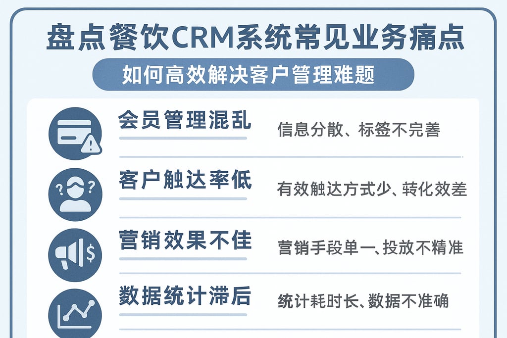 盘点餐饮CRM系统常见业务痛点，如何高效解决客户管理难题