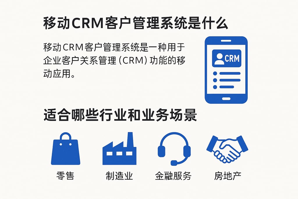 移动CRM客户管理系统是什么，适合哪些行业和业务场景