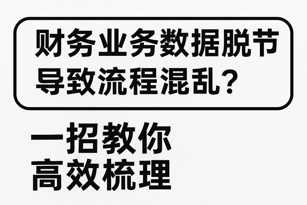 财务业务数据脱节导致流程混乱？一招教你高效梳理