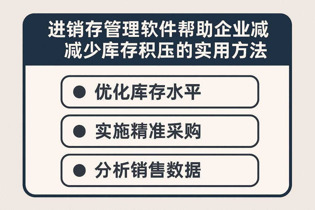 进销存管理软件帮助企业减少库存积压的实用方法