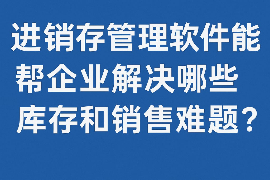 进销存管理软件能帮企业解决哪些库存和销售难题？