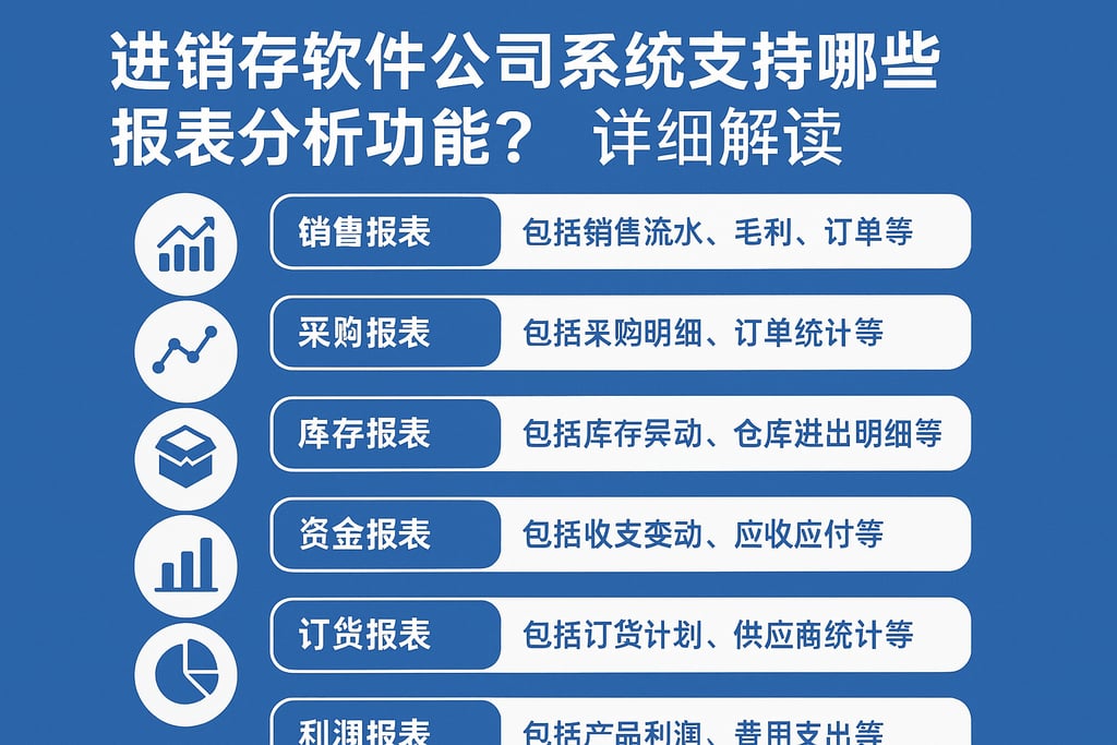 进销存软件公司系统支持哪些报表分析功能？详细解读