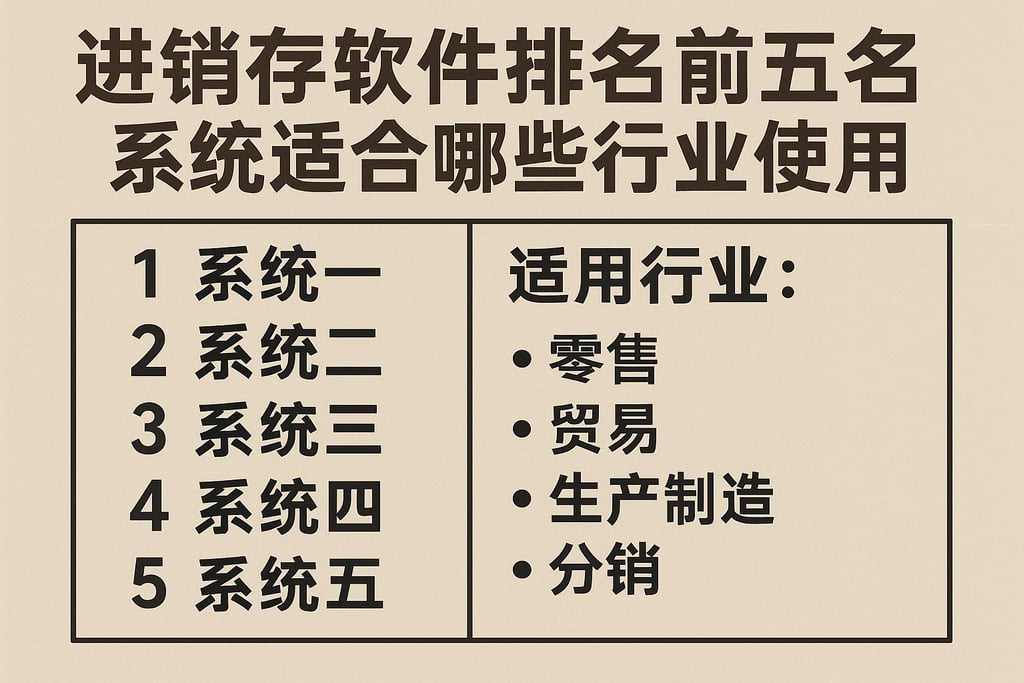 进销存软件排名前五名系统适合哪些行业使用