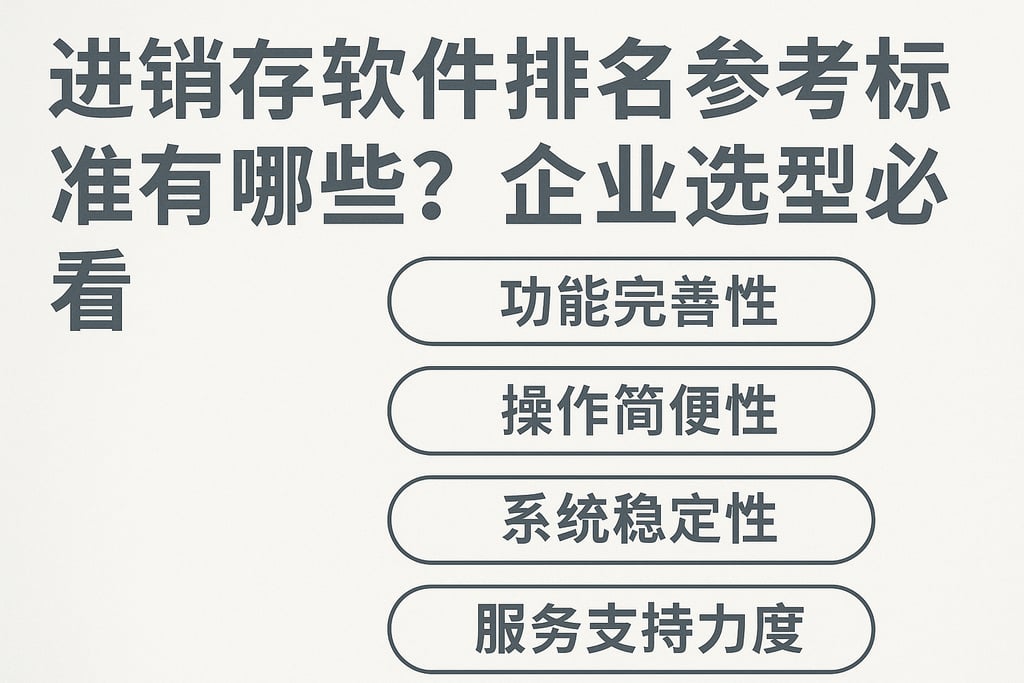 进销存软件排名参考标准有哪些？企业选型必看