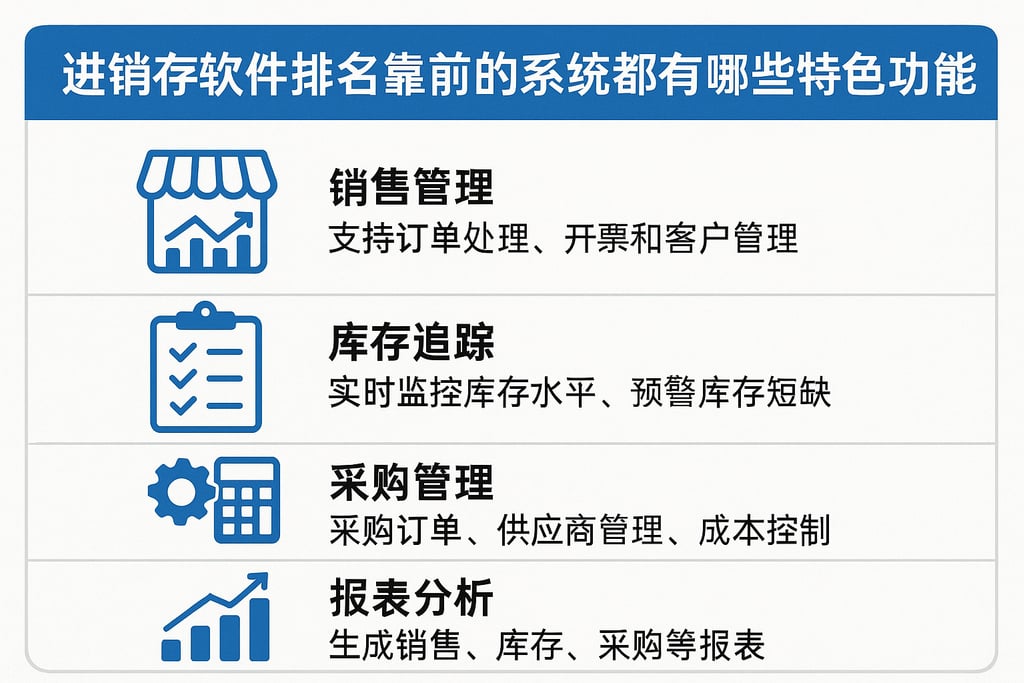 进销存软件排名靠前的系统都有哪些特色功能
