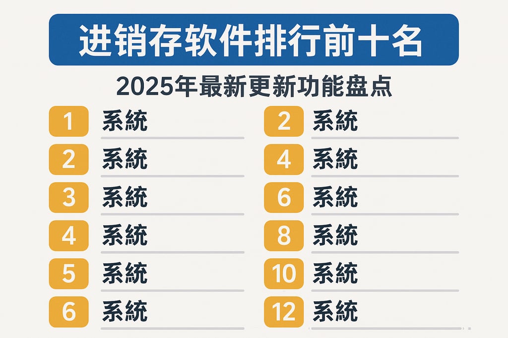 进销存软件排行榜前十名系统2025年最新更新功能盘点