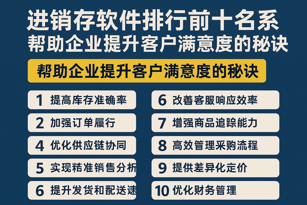 进销存软件排行榜前十名系统帮助企业提升客户满意度的秘诀