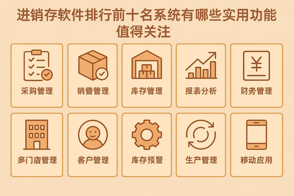 进销存软件排行榜前十名系统有哪些实用功能值得关注