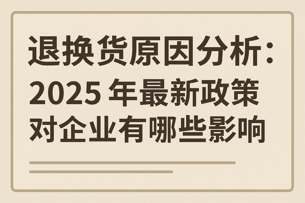 退换货原因分析：2025年最新政策对企业有哪些影响