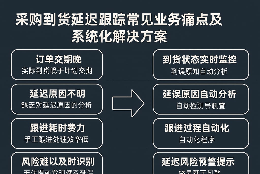 采购到货延迟跟踪常见业务痛点及系统化解决方案