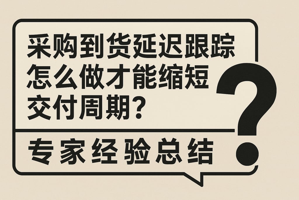 采购到货延迟跟踪怎么做才能缩短交付周期？专家经验总结