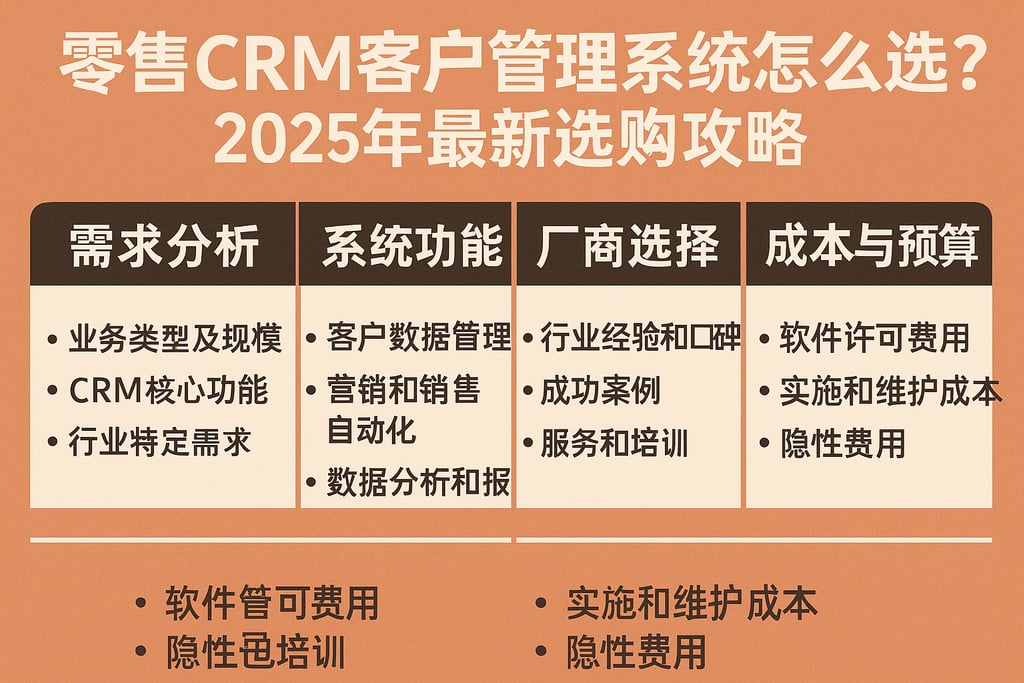 零售CRM客户管理系统怎么选？2025年最新选购攻略
