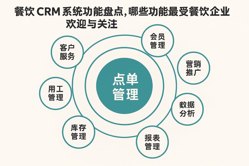 餐饮CRM系统功能盘点，哪些功能最受餐饮企业欢迎与关注