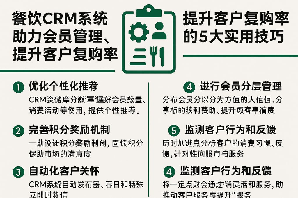 餐饮CRM系统助力会员管理，提升客户复购率的5大实用技巧