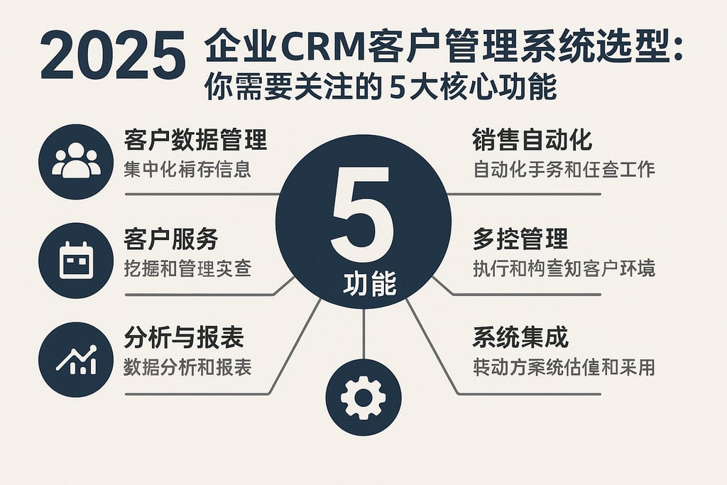 2025年企业crm客户管理系统选型指南：你需要关注的5大核心功能