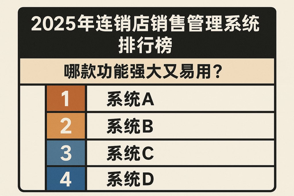 2025年连锁店销售管理系统排行榜，哪款功能强大又易用？